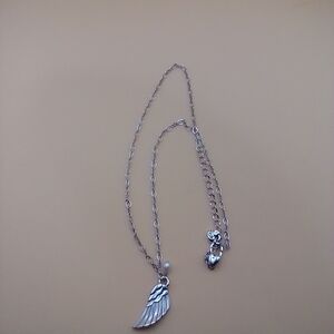 Brighton Silver Angel Wing Necklace